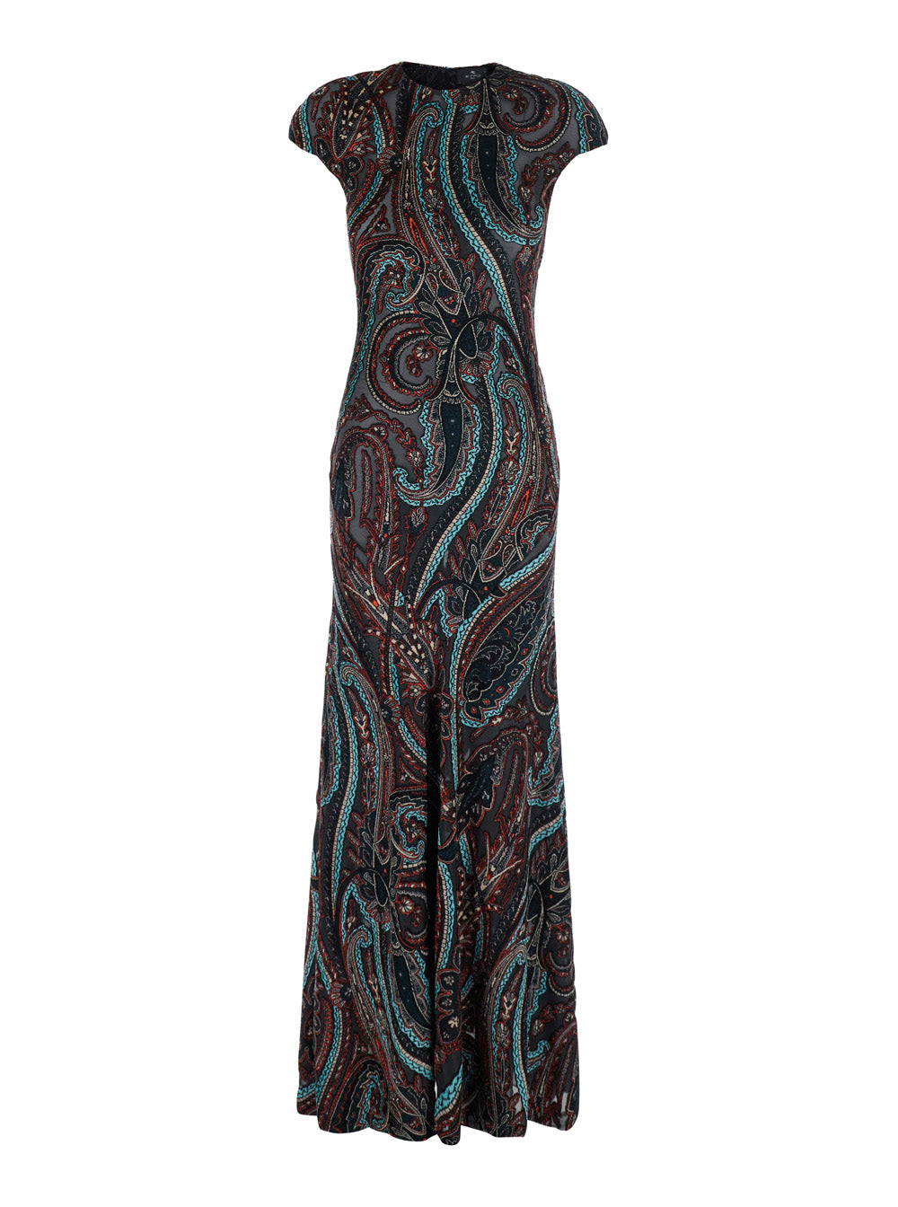 Etro Women Multicolor Long Dress With All-Over Print In Fabric For Women ETRO