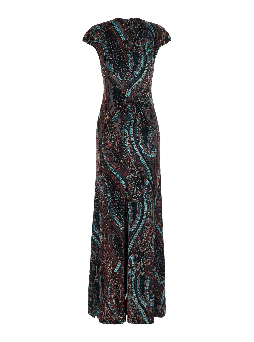 Etro Women Multicolor Long Dress With All-Over Print In Fabric For Women ETRO