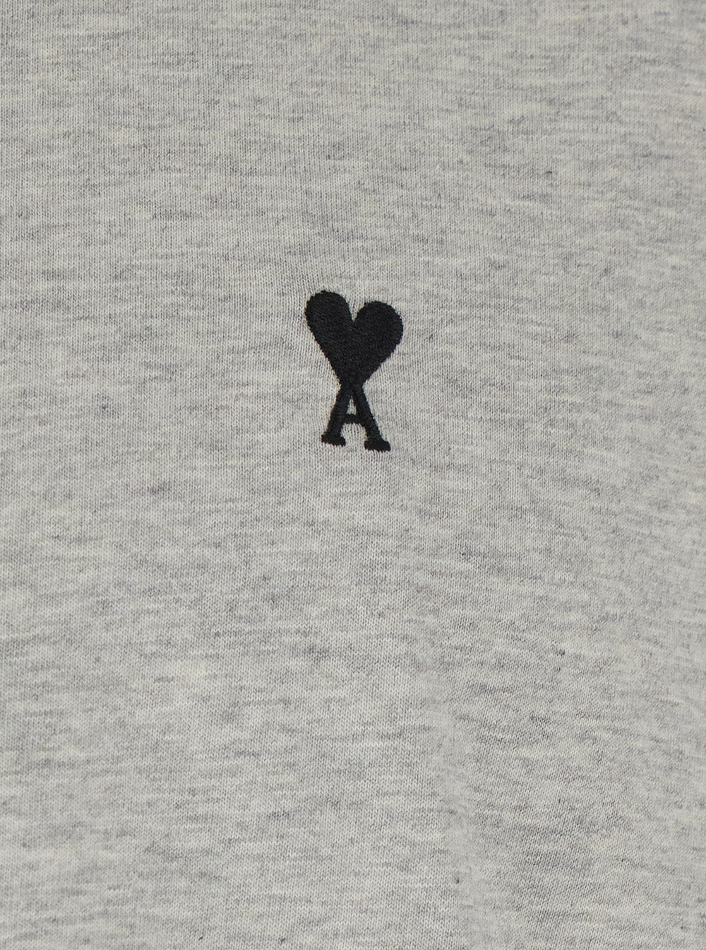 Ami Paris Men Gray Crew Neck T-Shirt With Adc Embroidery On The Front In Cotton For Men AMI PARIS