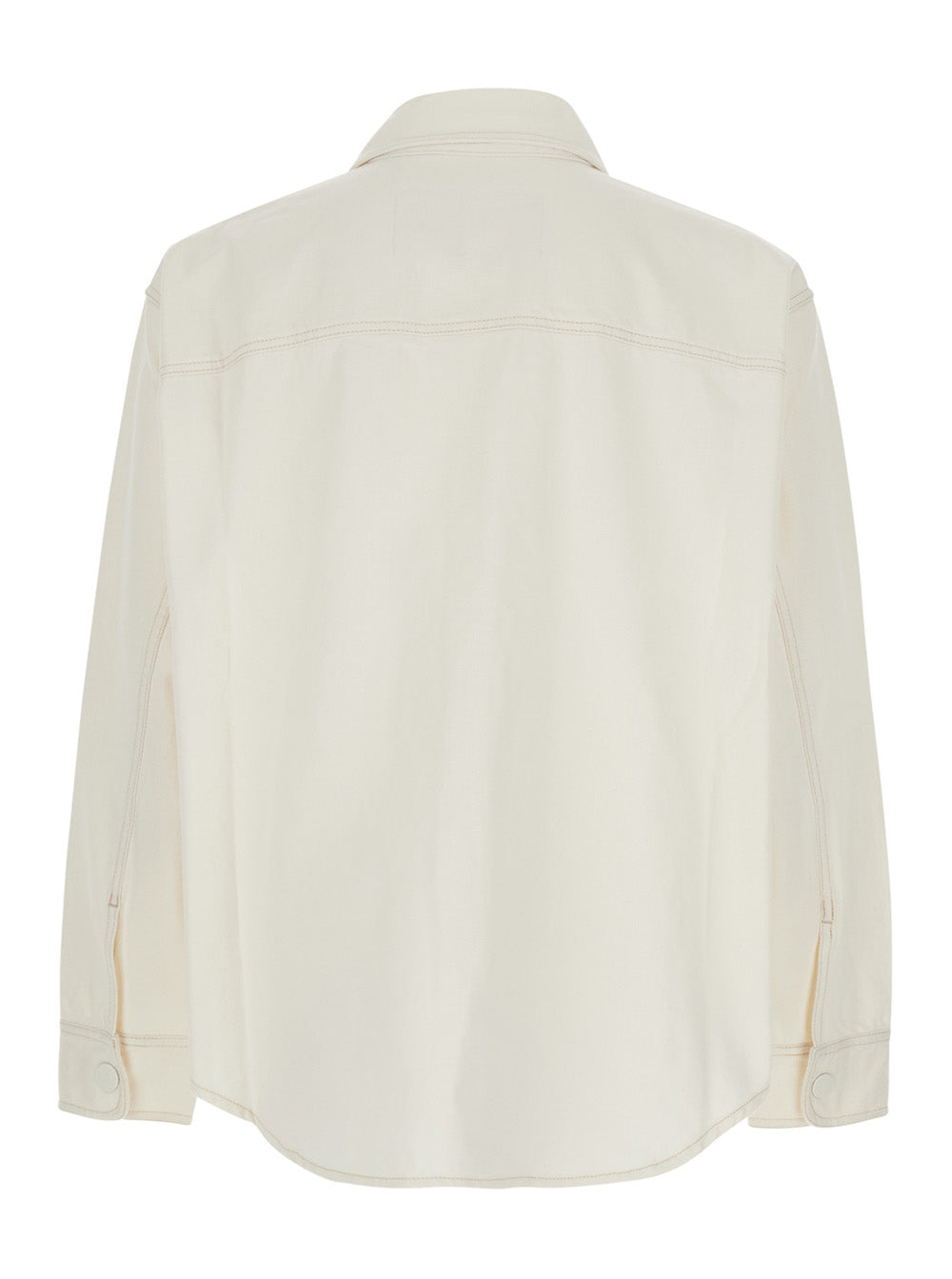 Ami Paris Men White Shirt With Classic Collar And Tone-On-Tone Adc Embroidery On The Front In Cotton For Men AMI PARIS