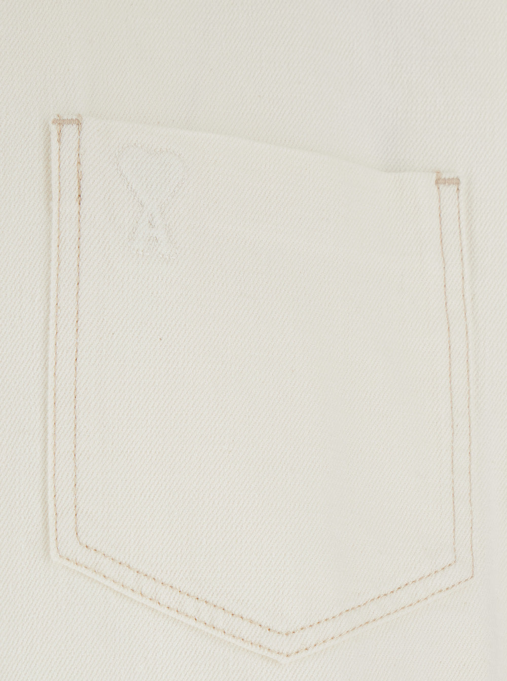 Ami Paris Men White Shirt With Classic Collar And Tone-On-Tone Adc Embroidery On The Front In Cotton For Men AMI PARIS