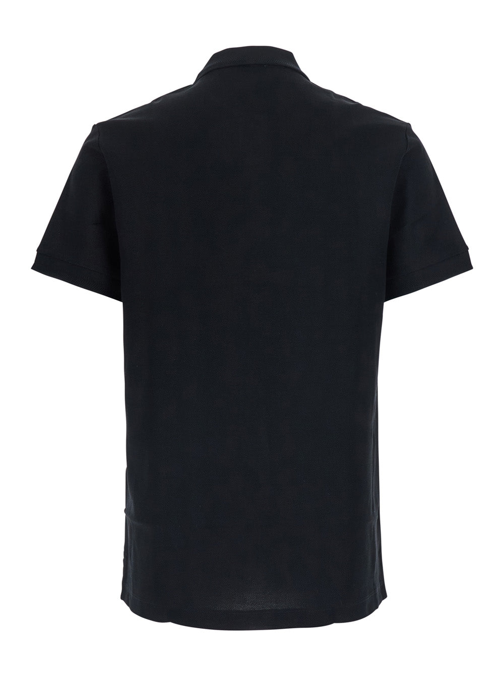 Burberry Men 'Eddie' Black Polo Shirt With Classic Collar And Ekd Embroidery On The Front In Cotton For Men BURBERRY