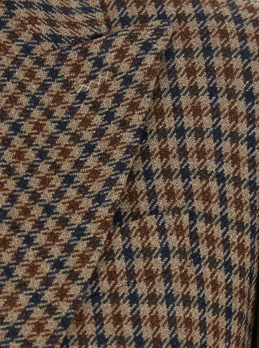 Max Mara Women 'Deserto' Brown Double-Breasted Jacket With Peak Revers And Check Motif In Wool For Women MAX MARA