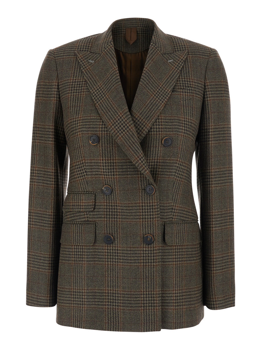 Max Mara Women Mxmdeserto Is A Jacket With A Collar And Long Sleeves In Brown Tech Fabric For Women MAX MARA
