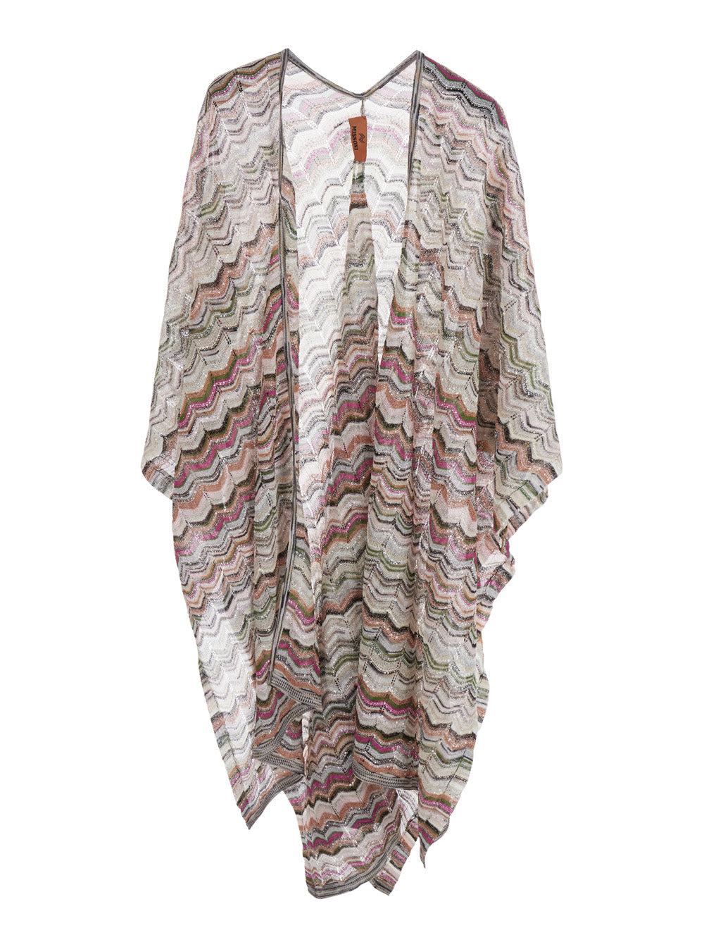 Missoni Women Multicolor Long Poncho With Zig Zag Motif In Fabric For Women MISSONI