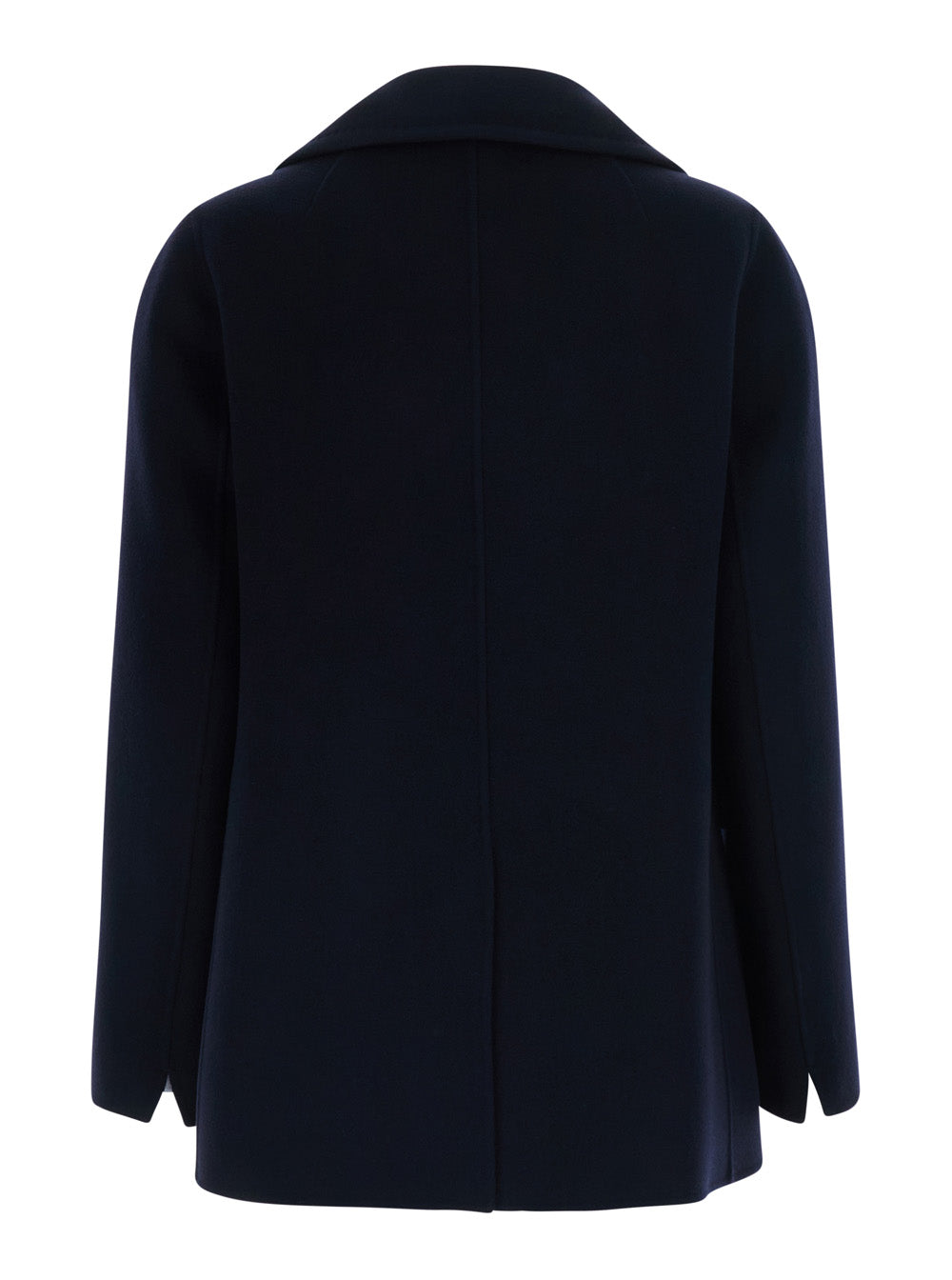 'S Maxmara Women Camilla Coat With Notched Revers And Long Sleeves In Tech Fabric Blue Women S MAX MARA