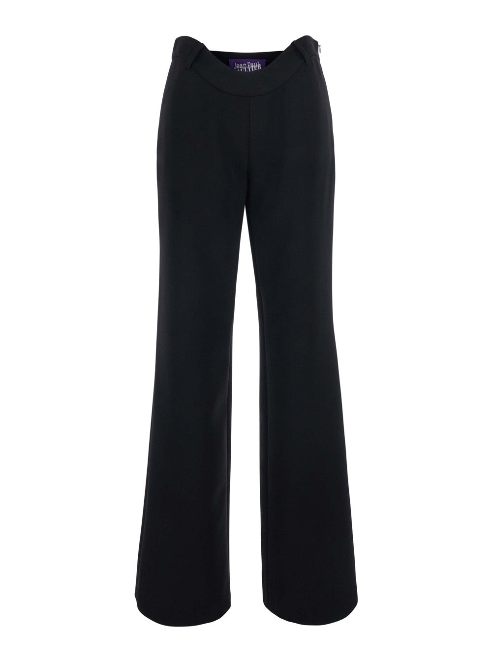 Jean Paul Gaultier Women Wavy Waist Pants In Black Tech Fabric For Women JEAN PAUL GAULTIER