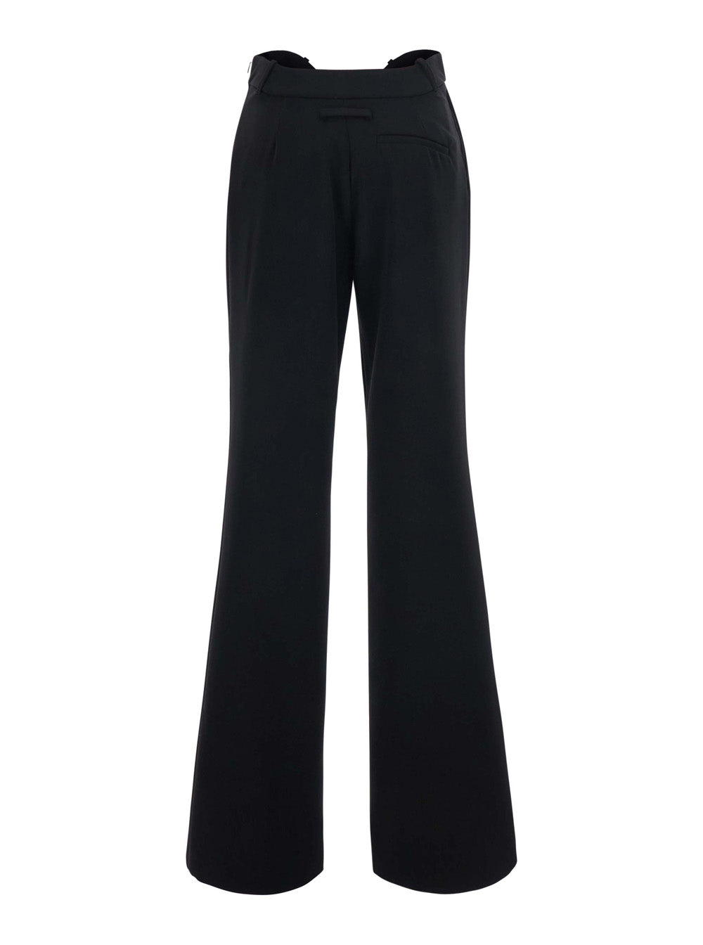 Jean Paul Gaultier Women Wavy Waist Pants In Black Tech Fabric For Women JEAN PAUL GAULTIER