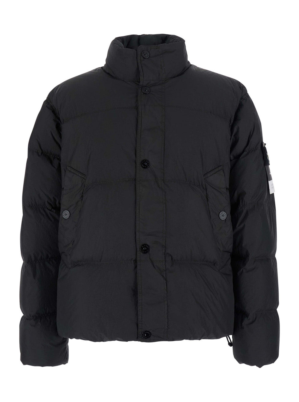 Stone Island Men Hooded Jacket 'Crinkle' Gray With Front Zip Closure And Side Pockets In Tech Fabric Women STONE ISLAND