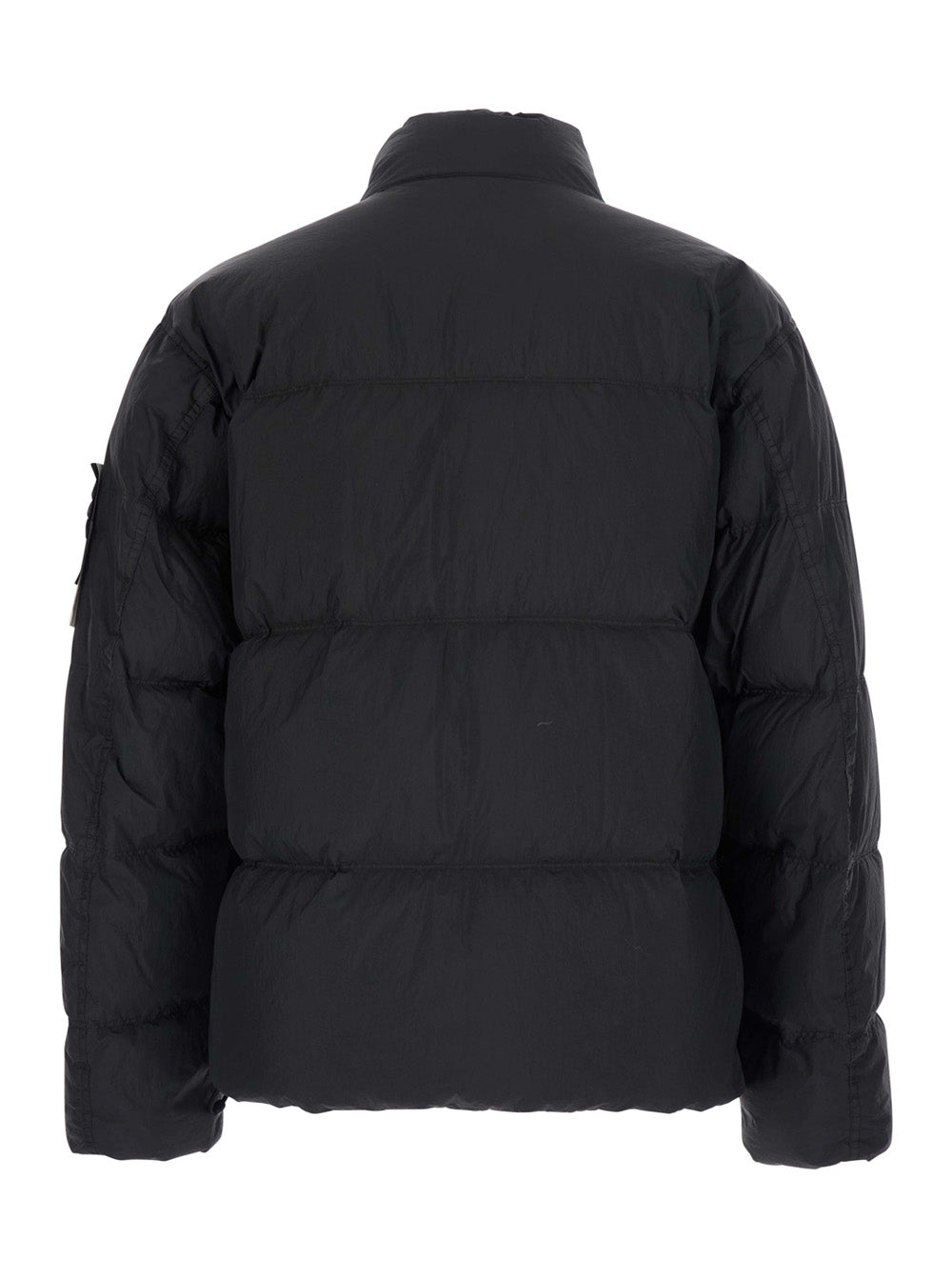 Stone Island Men Hooded Jacket 'Crinkle' Gray With Front Zip Closure And Side Pockets In Tech Fabric Women STONE ISLAND
