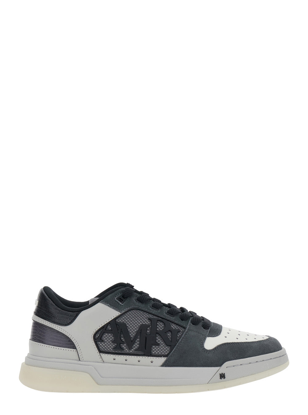 Amiri Men Classic Low Sneakers With Rubber Sole Gray Men AMIRI