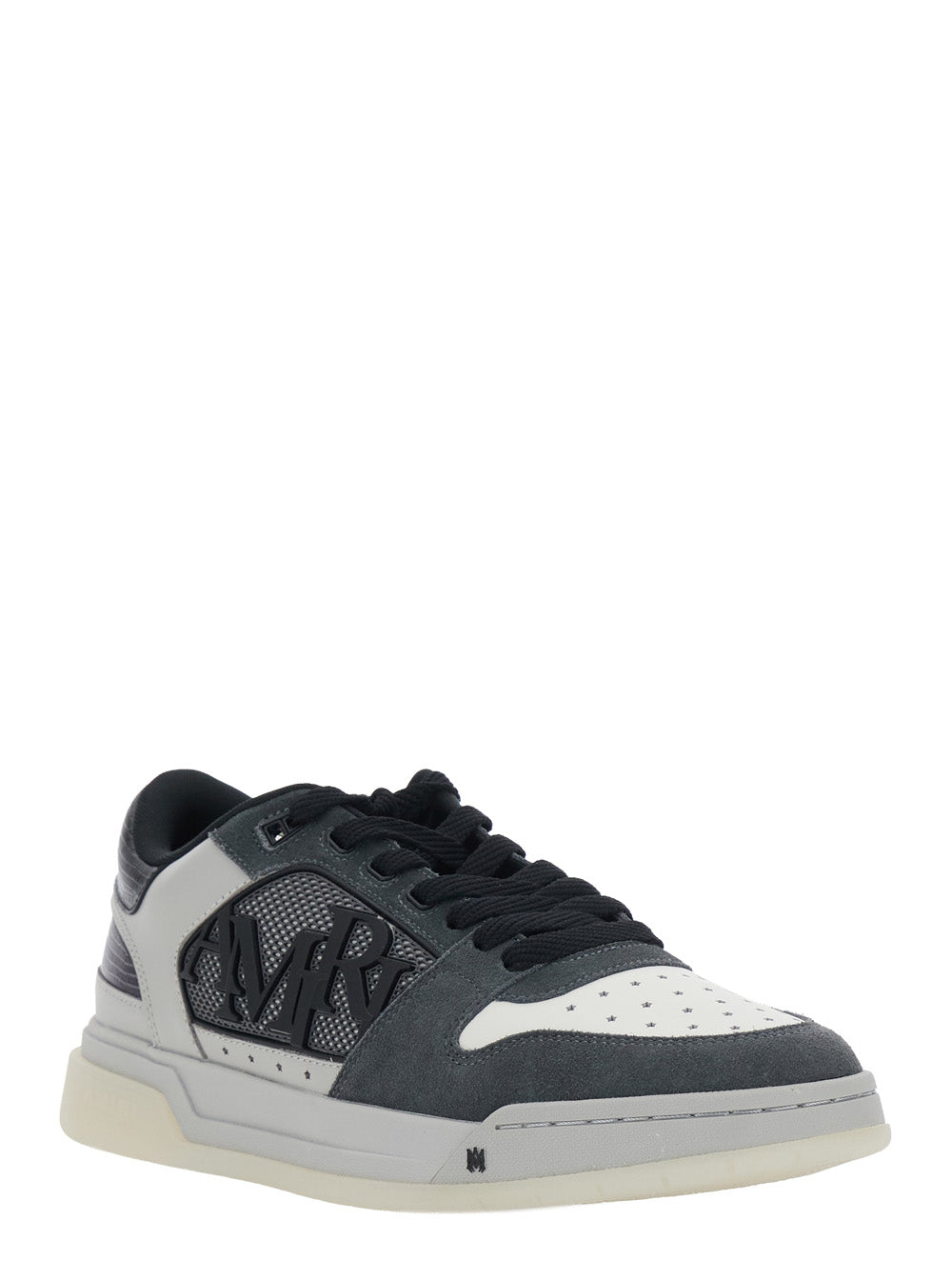 Amiri Men Classic Low Sneakers With Rubber Sole Gray Men AMIRI