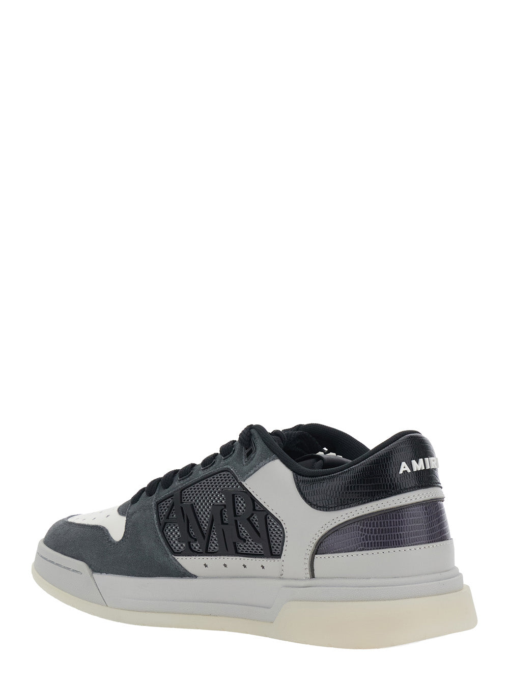 Amiri Men Classic Low Sneakers With Rubber Sole Gray Men AMIRI