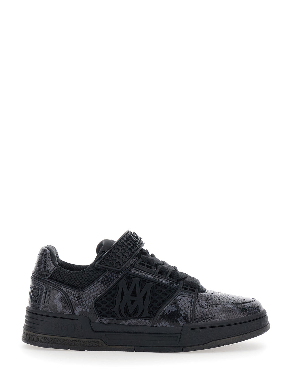 Amiri Men Black Sneakers With Leather Details And Rubber Sole AMIRI