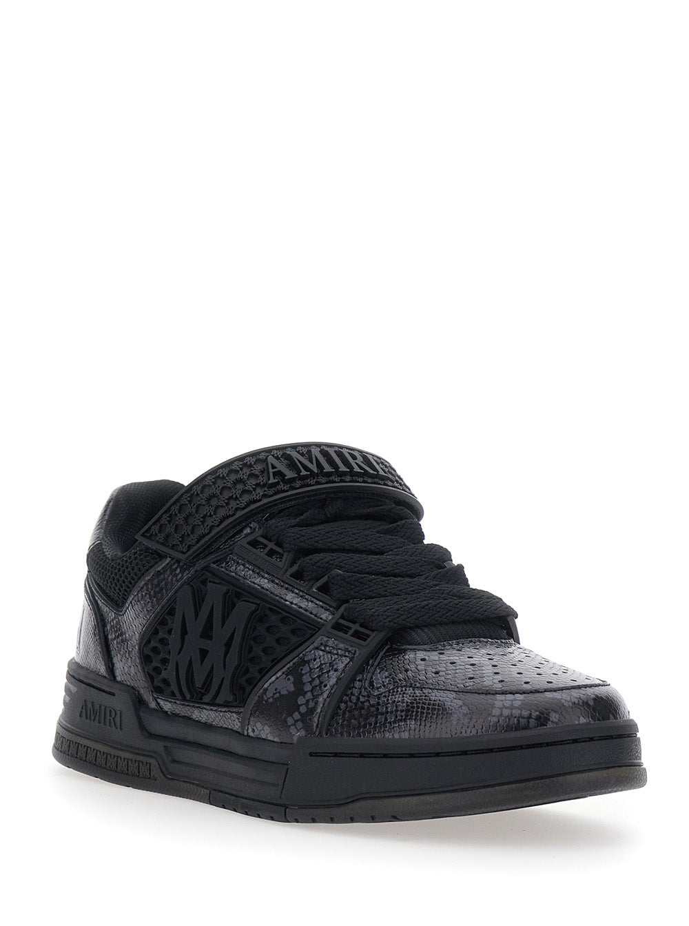 Amiri Men Black Sneakers With Leather Details And Rubber Sole AMIRI
