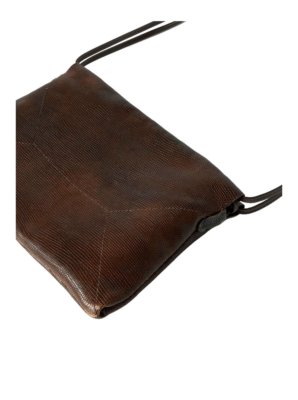 Brunello Cucinelli Women Brown Shoulder Bag With Drawstring Closure And Monile In Suede For Women BRUNELLO CUCINELLI