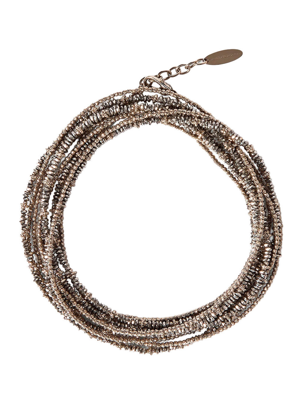 Brunello Cucinelli Women Metallic Bracelet With Layered Design And Monile In Metal For Women BRUNELLO CUCINELLI
