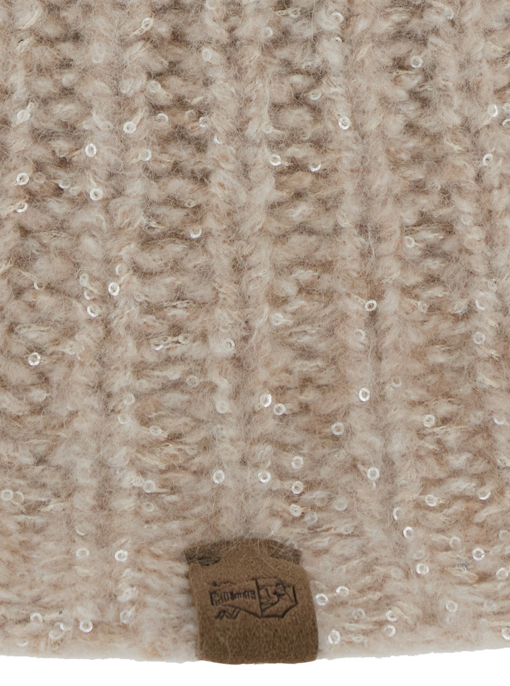 Brunello Cucinelli Women Beige Hat With Knitted Design And Diamond Yarn In Cashmere Blend Women BRUNELLO CUCINELLI