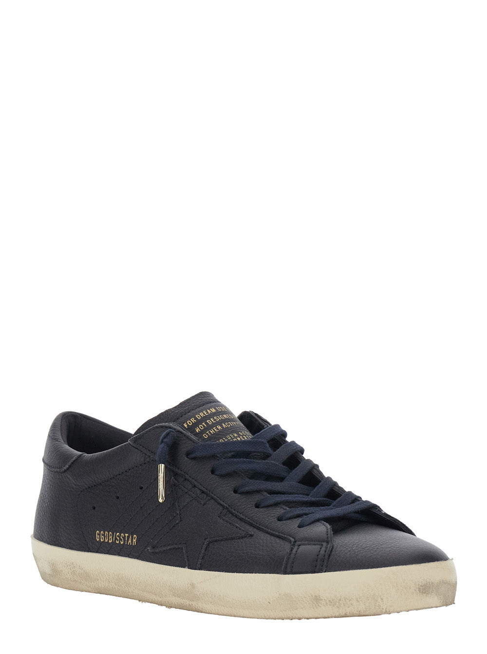 Golden Goose Men Sneakers Superstar With Leather And Blue Details Unisex GOLDEN GOOSE