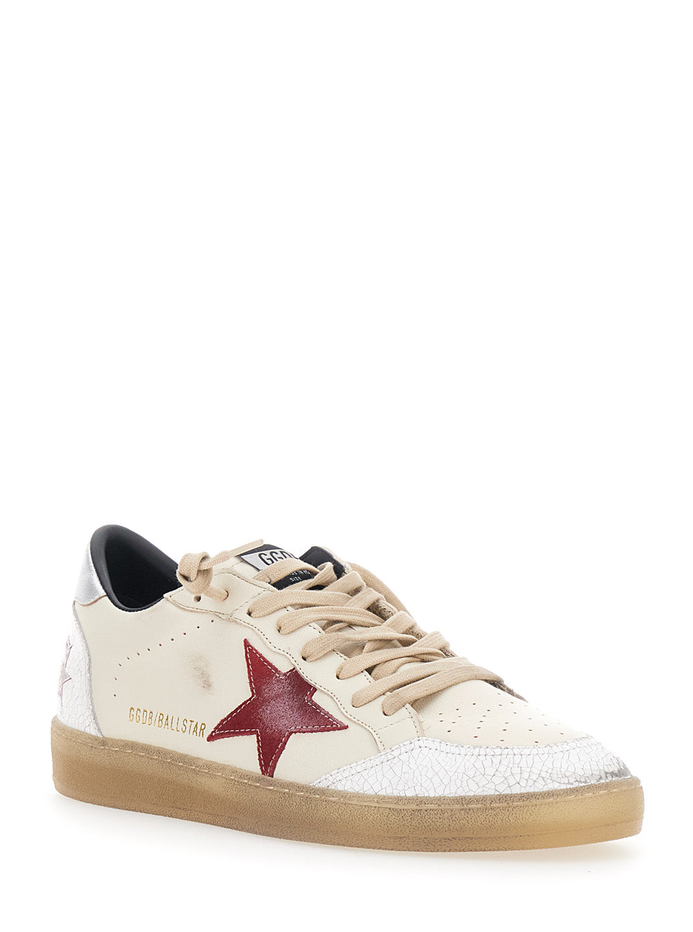 Golden Goose Men Ballstar Sneakers With White Sheep, Cow, And Goat Leather Unisex GOLDEN GOOSE