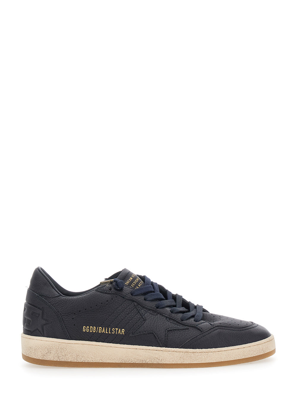 Golden Goose Men 'Ballstar' Blue Low Top Sneakers With Star Patch On The Side In Leather For Men GOLDEN GOOSE