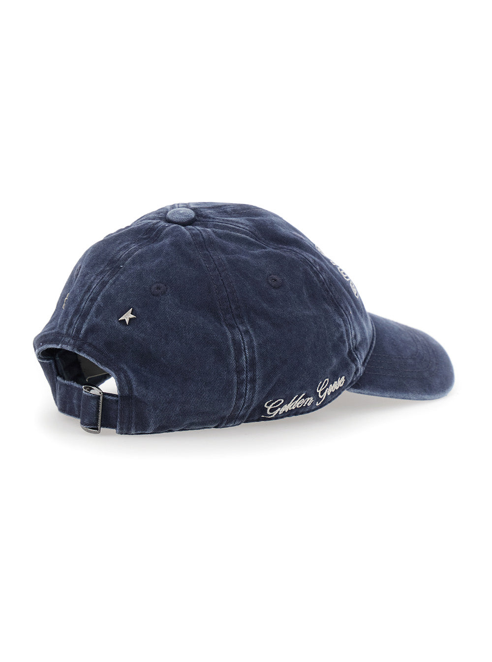 Golden Goose Men Hat Cotton Logo White With Logo And 100% Cotton Blue Unisex GOLDEN GOOSE