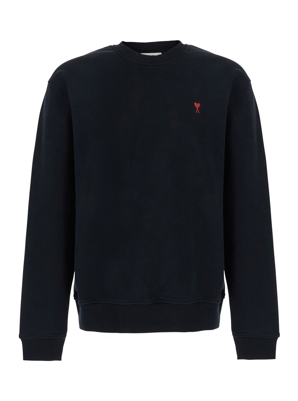 Ami Paris Men Sweatshirt With Ami De Coeur Logo And Long Sleeves In Black Cotton Unisex AMI PARIS