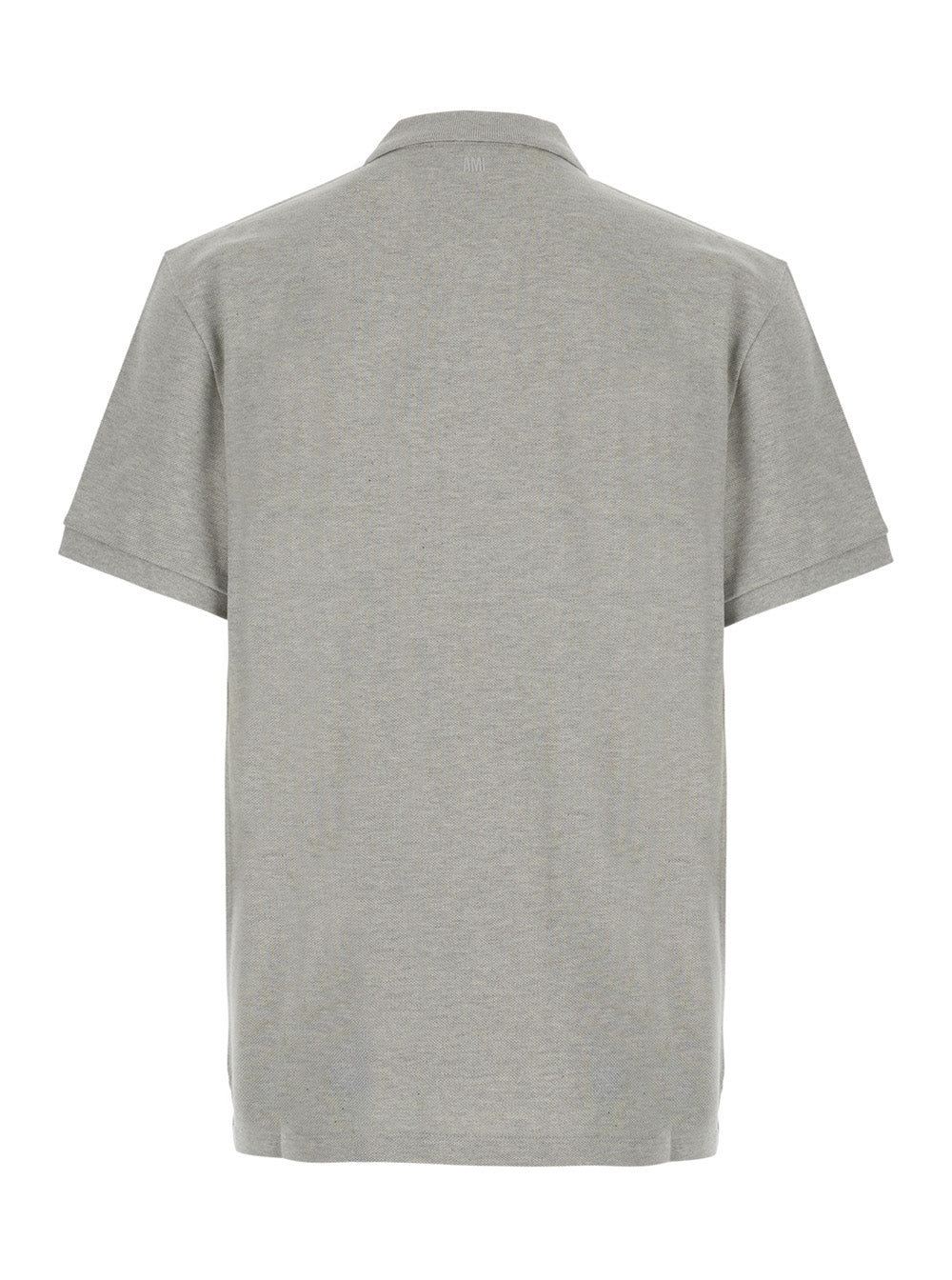 Ami Paris Men Polo Shirt With Ami De Coeur Contrast And Black Cotton Fabric For Men AMI PARIS
