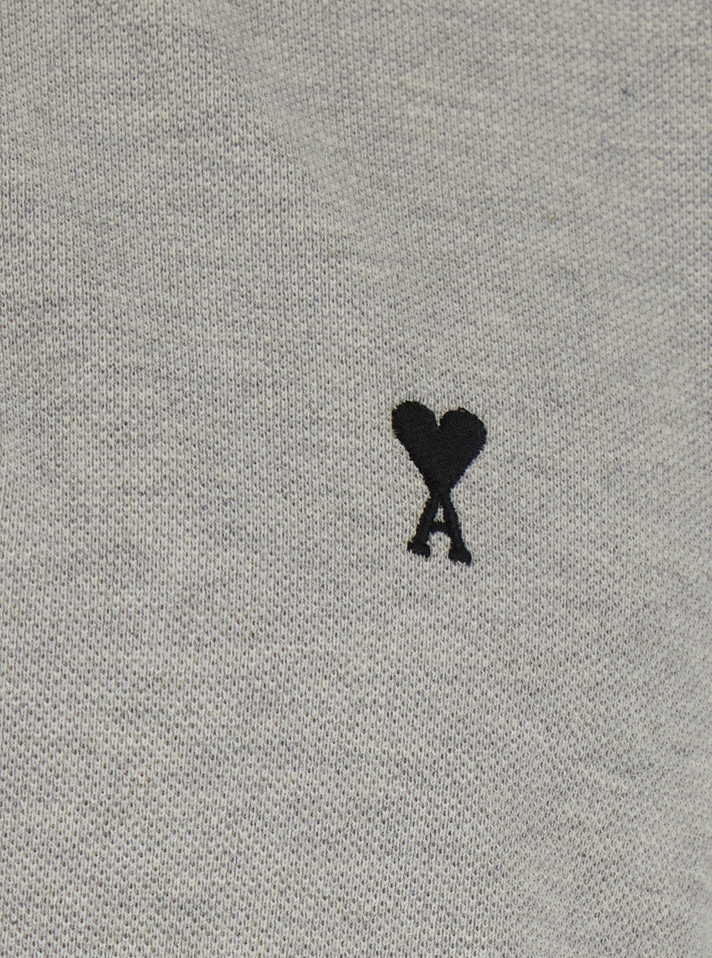 Ami Paris Men Polo Shirt With Ami De Coeur Contrast And Black Cotton Fabric For Men AMI PARIS