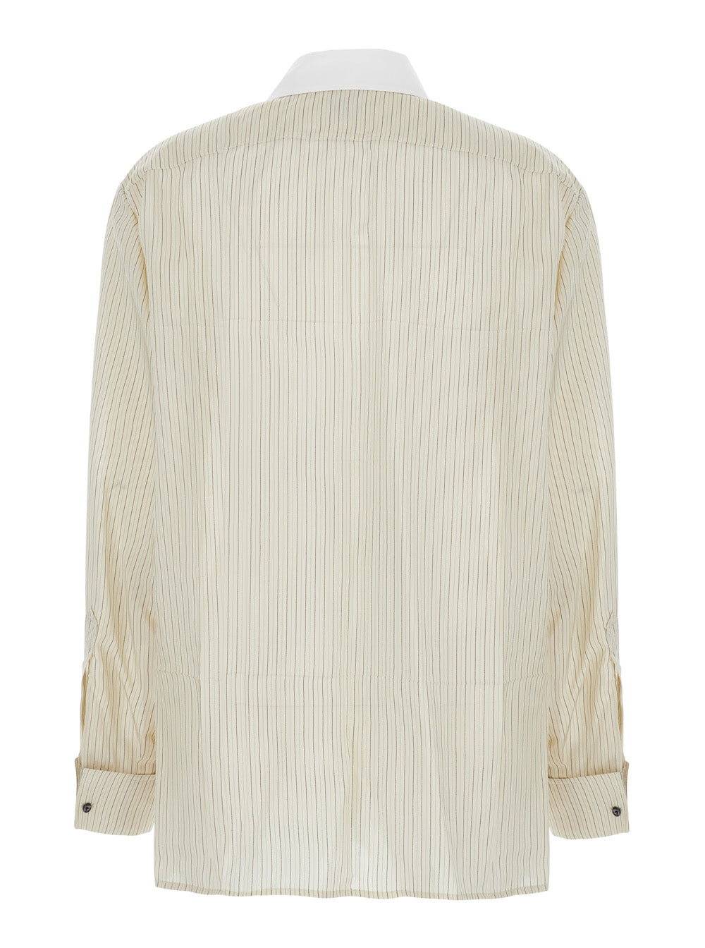 Bottega Veneta Women Fluid Viscose Striped Long Sleeves Shirt BOTTEGA VENETA