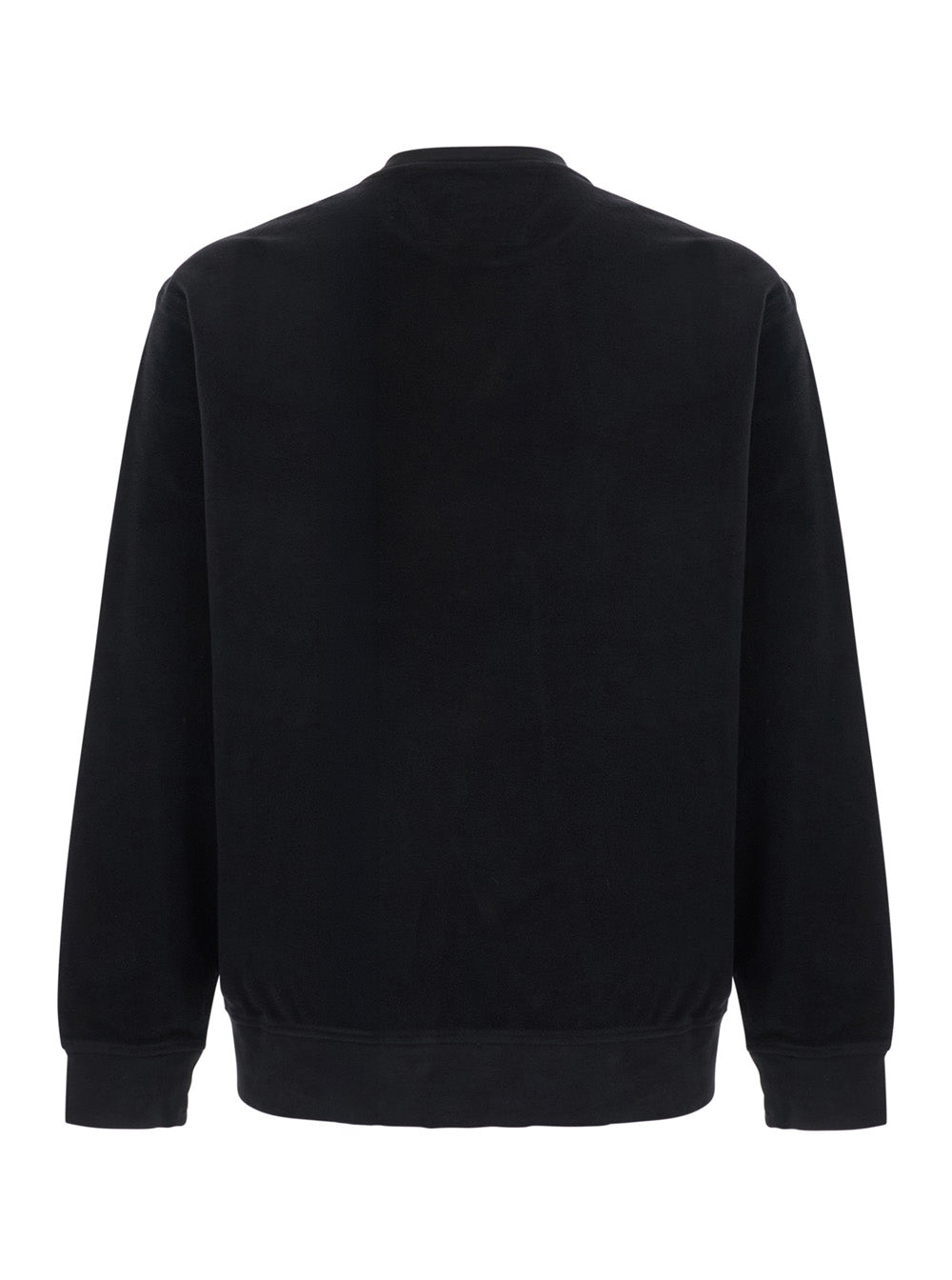 C.P. Company Men Sweatshirt With Round Neck And Long Sleeves In Tech Fabric Black Men C.P. COMPANY