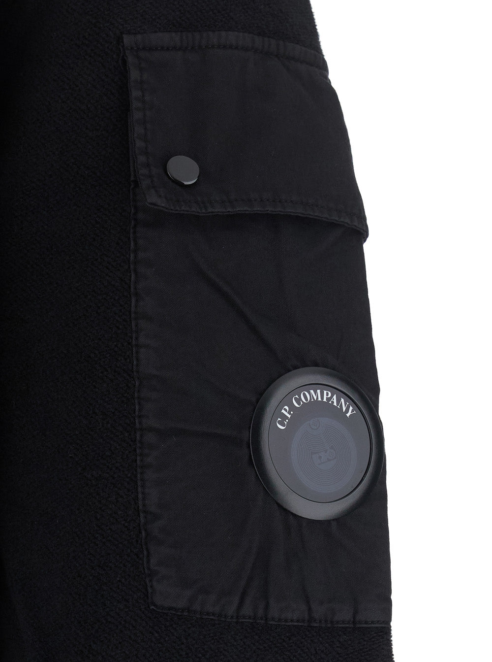 C.P. Company Men Sweatshirt With Round Neck And Long Sleeves In Tech Fabric Black Men C.P. COMPANY