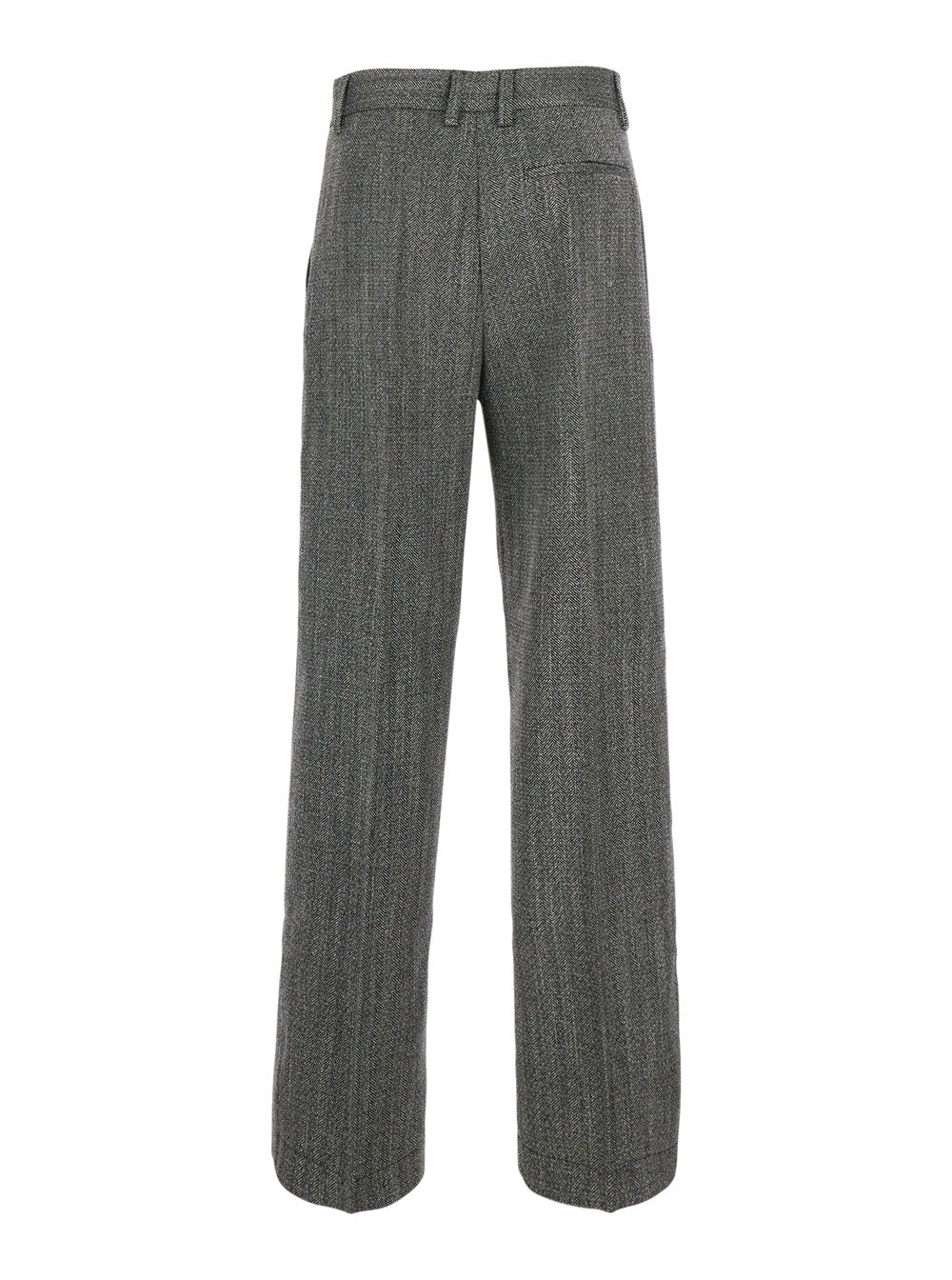Forte_Forte Women Gray Pants With All-Over Chevron Motif In Viscose Blend For Women FORTE FORTE