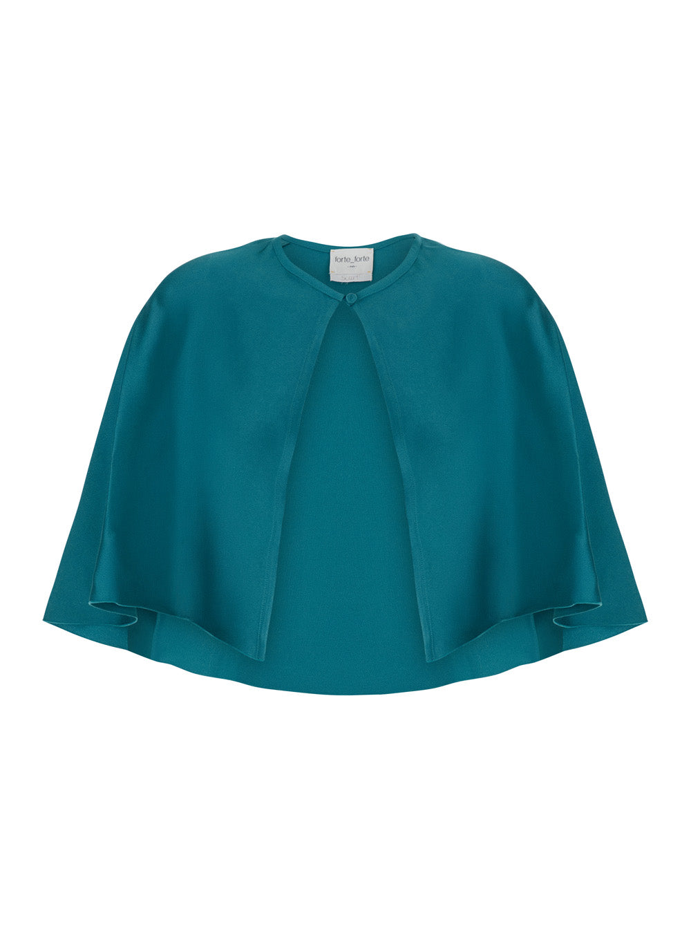 Forte_Forte Women Blue Cape With Elegant Silk Details For Women FORTE FORTE
