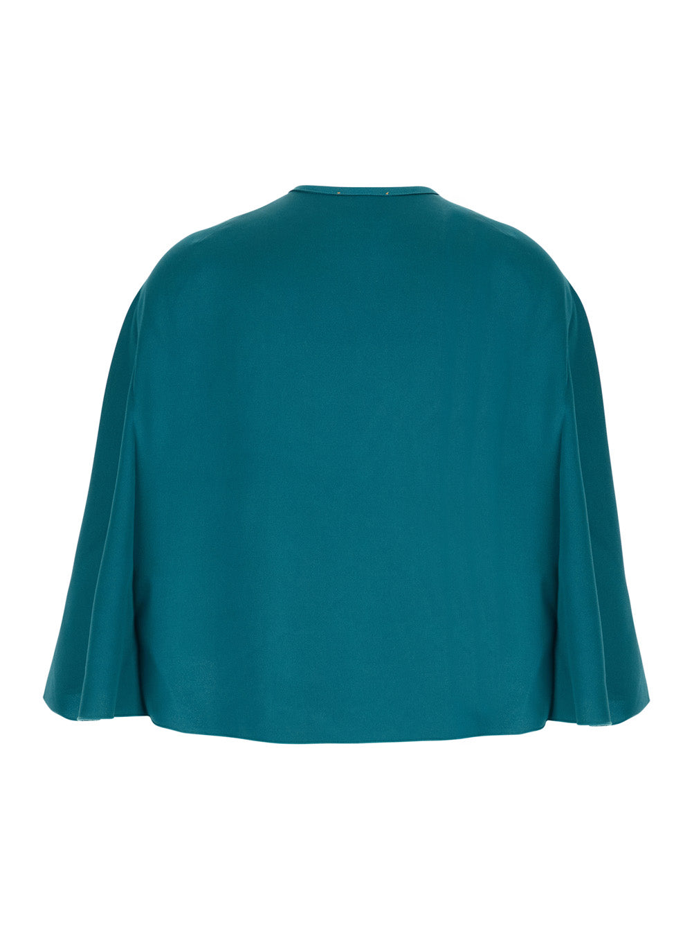 Forte_Forte Women Blue Cape With Elegant Silk Details For Women FORTE FORTE