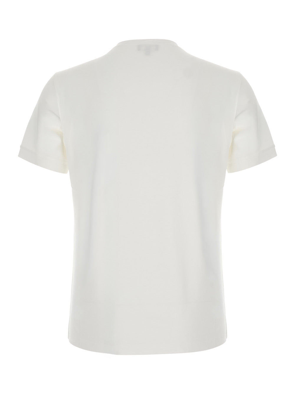 Giorgio Armani Men T-Shirt Jersey Bamboo Crew Neck With Chest Embroidery And Short Sleeves In White Men GIORGIO ARMANI