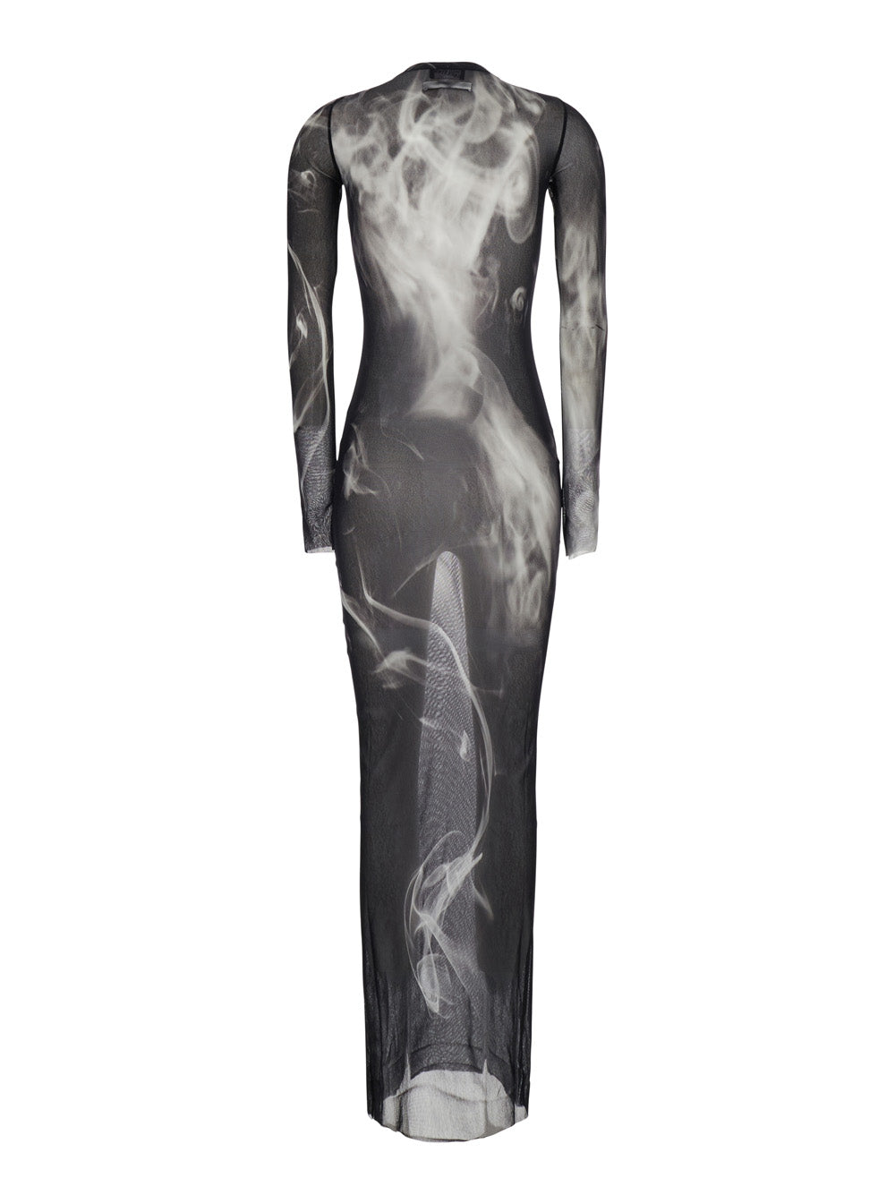 Jean Paul Gaultier Women Long Dress With 'Smoking Women' Print In Black Tech Fabric For Women JEAN PAUL GAULTIER