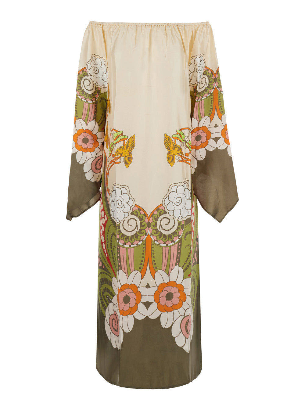 La Doublej Women Goddress Long Dress With Long Sleeves And Collar, In Multicolored Tech Fabric For Women LA DOUBLEJ