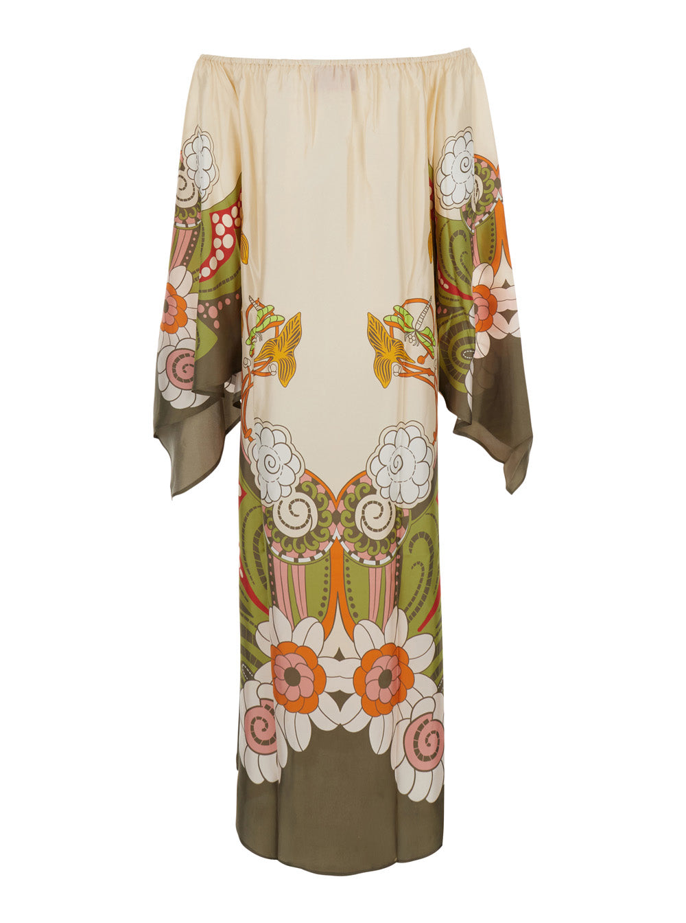 La Doublej Women Goddress Long Dress With Long Sleeves And Collar, In Multicolored Tech Fabric For Women LA DOUBLEJ