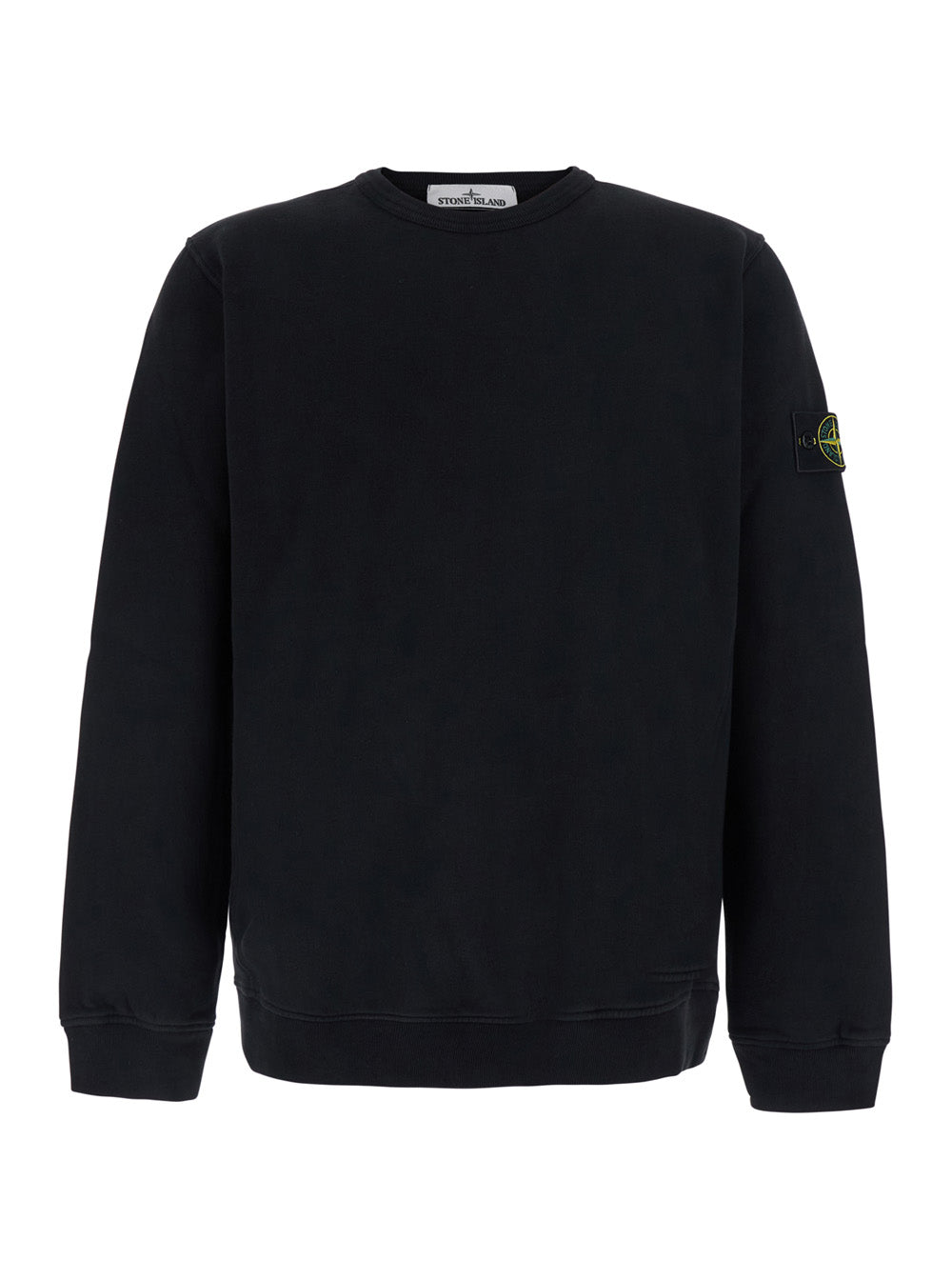 Stone Island Men High-Neck Sweatshirt With Long Sleeves In Black Organic Cotton For Men STONE ISLAND