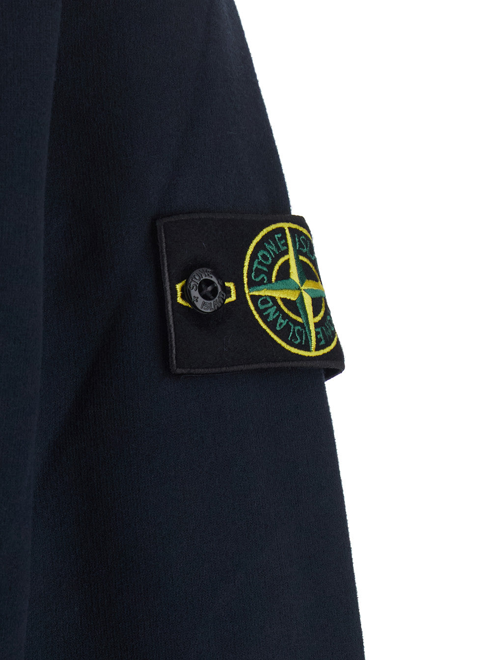 Stone Island Men Hooded Sweatshirt In Organic Cotton With Blue Logo For Men STONE ISLAND