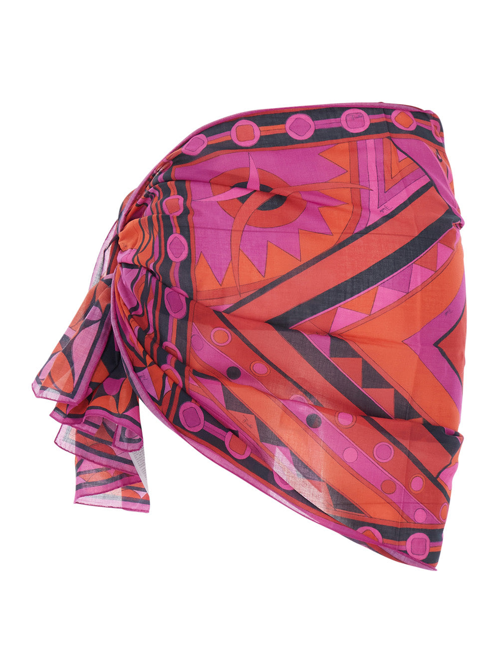 Pucci Women Sarong Fuchsia With Fringes In Fabric Is A Unisex Accessory PUCCI