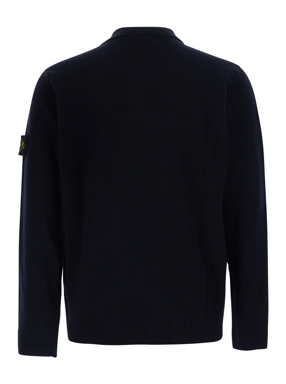 Stone Island Men Polo Ls With Collar And Long Sleeves In Blue Cotton Unisex STONE ISLAND