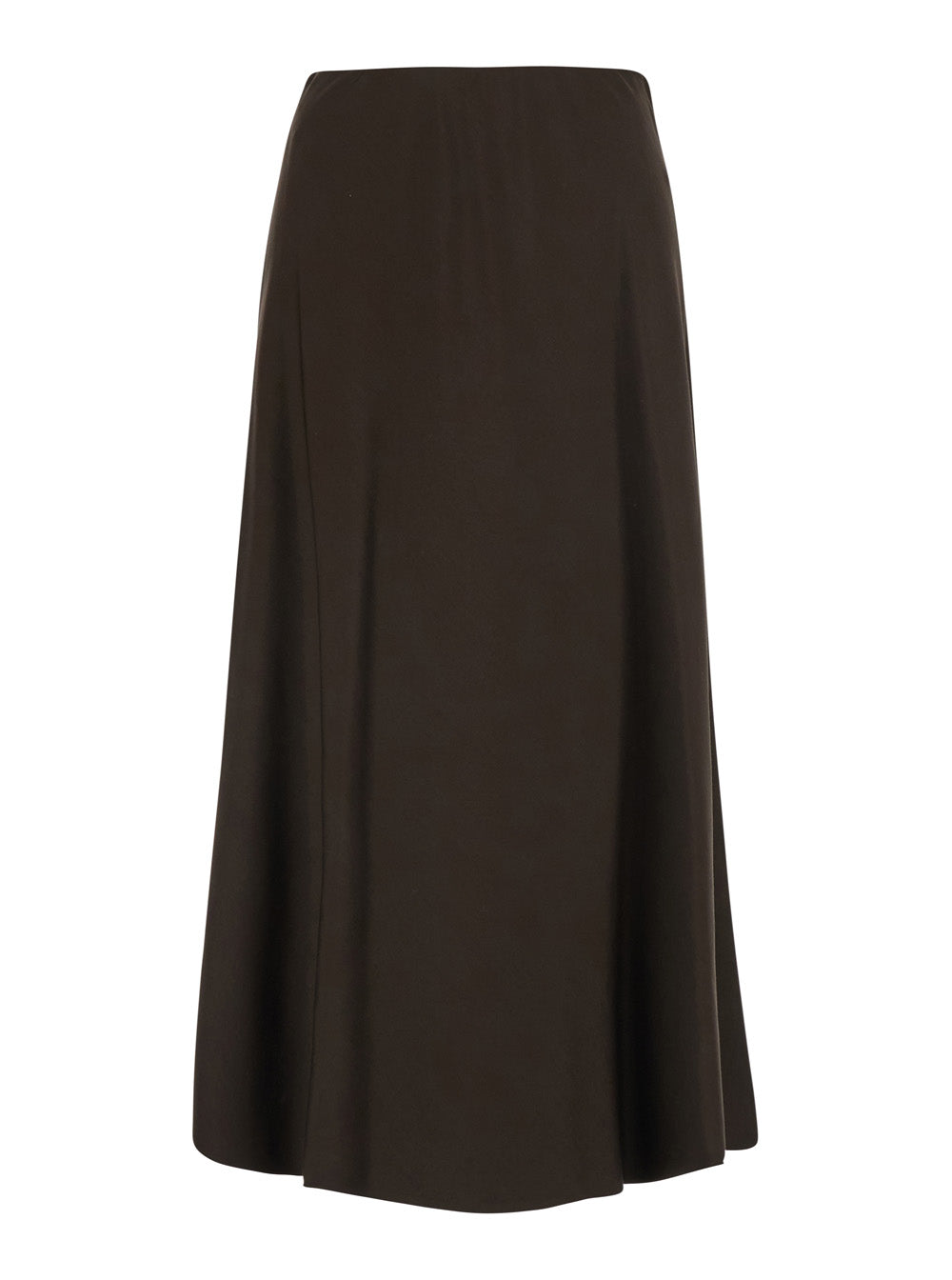 Brunello Cucinelli Women Brown A-Line Midi Skirt In Wool Blend For Women BRUNELLO CUCINELLI