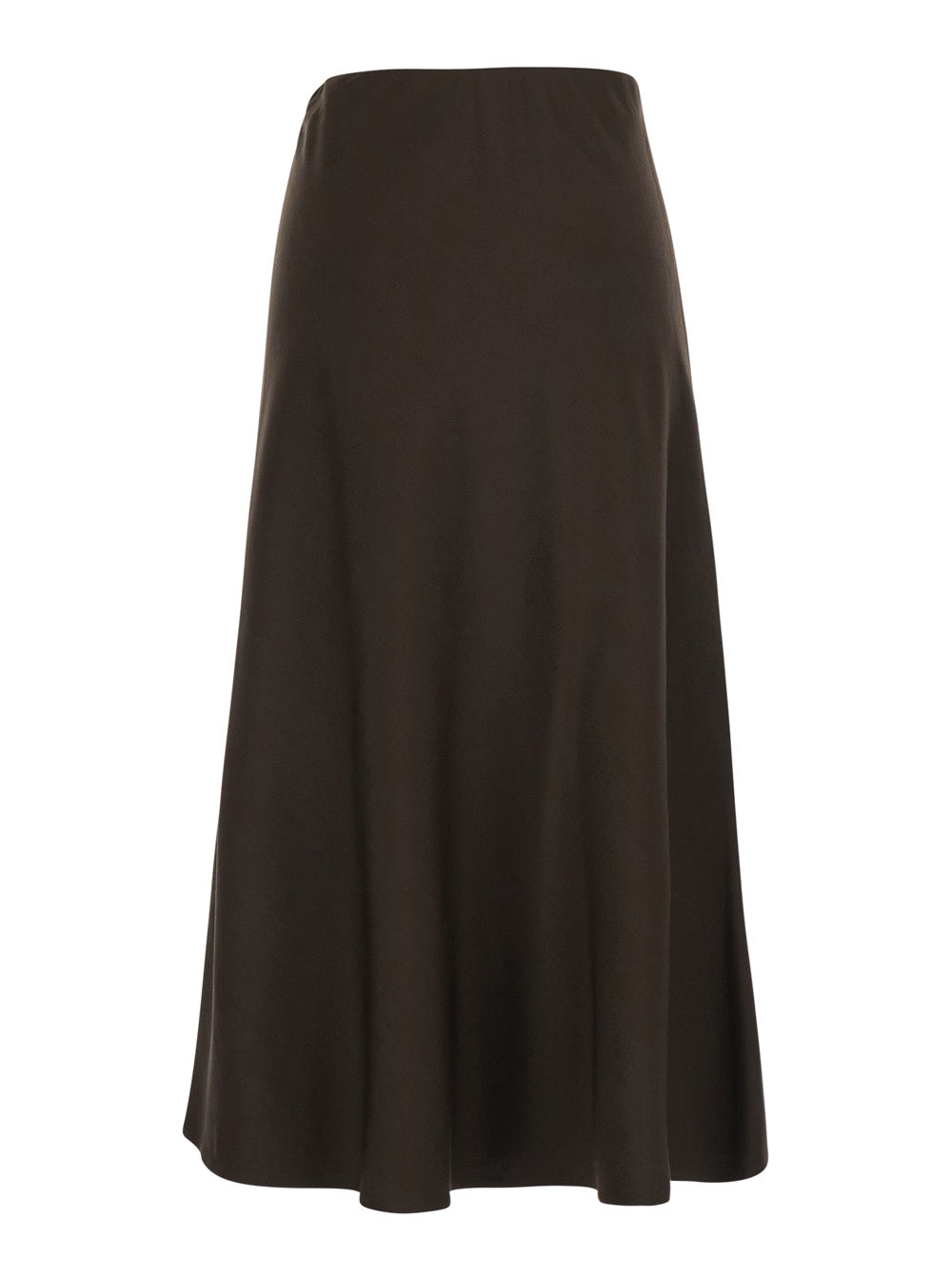 Brunello Cucinelli Women Brown A-Line Midi Skirt In Wool Blend For Women BRUNELLO CUCINELLI