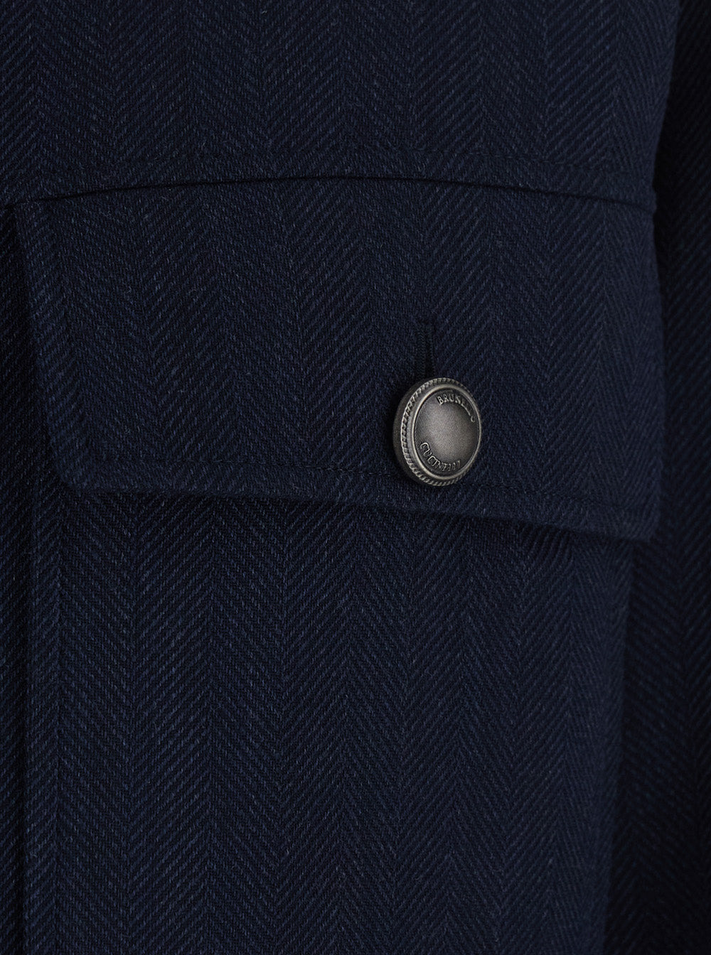 Brunello Cucinelli Women Blue Crop Jacket With Classic Collar And Monile Decoration In Wool For Women BRUNELLO CUCINELLI