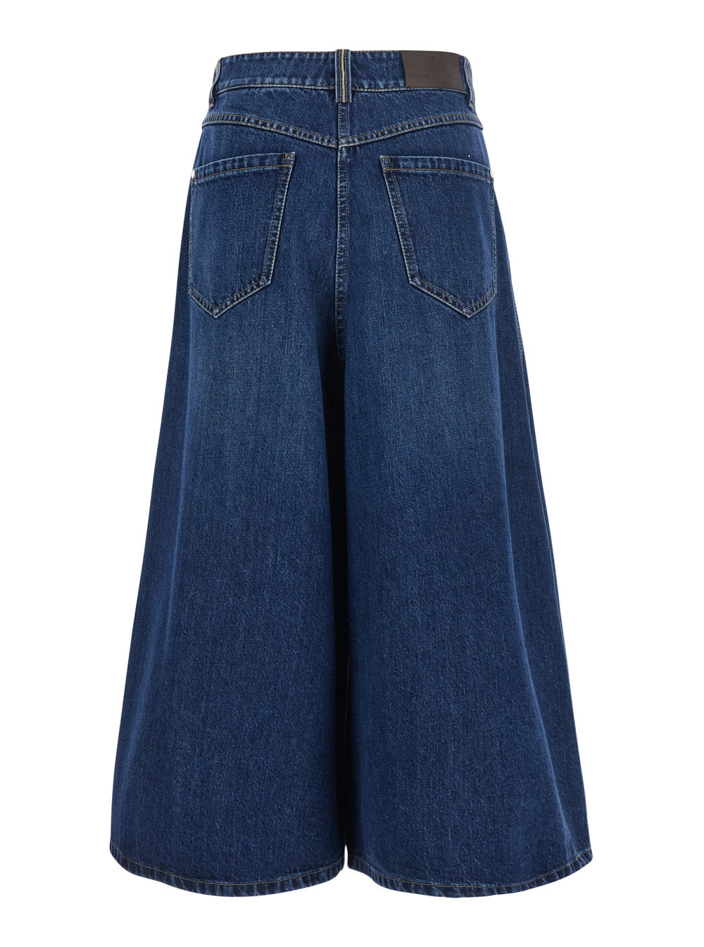 Brunello Cucinelli Women Blue Shorts With Monile On The Back In Denim For Women BRUNELLO CUCINELLI