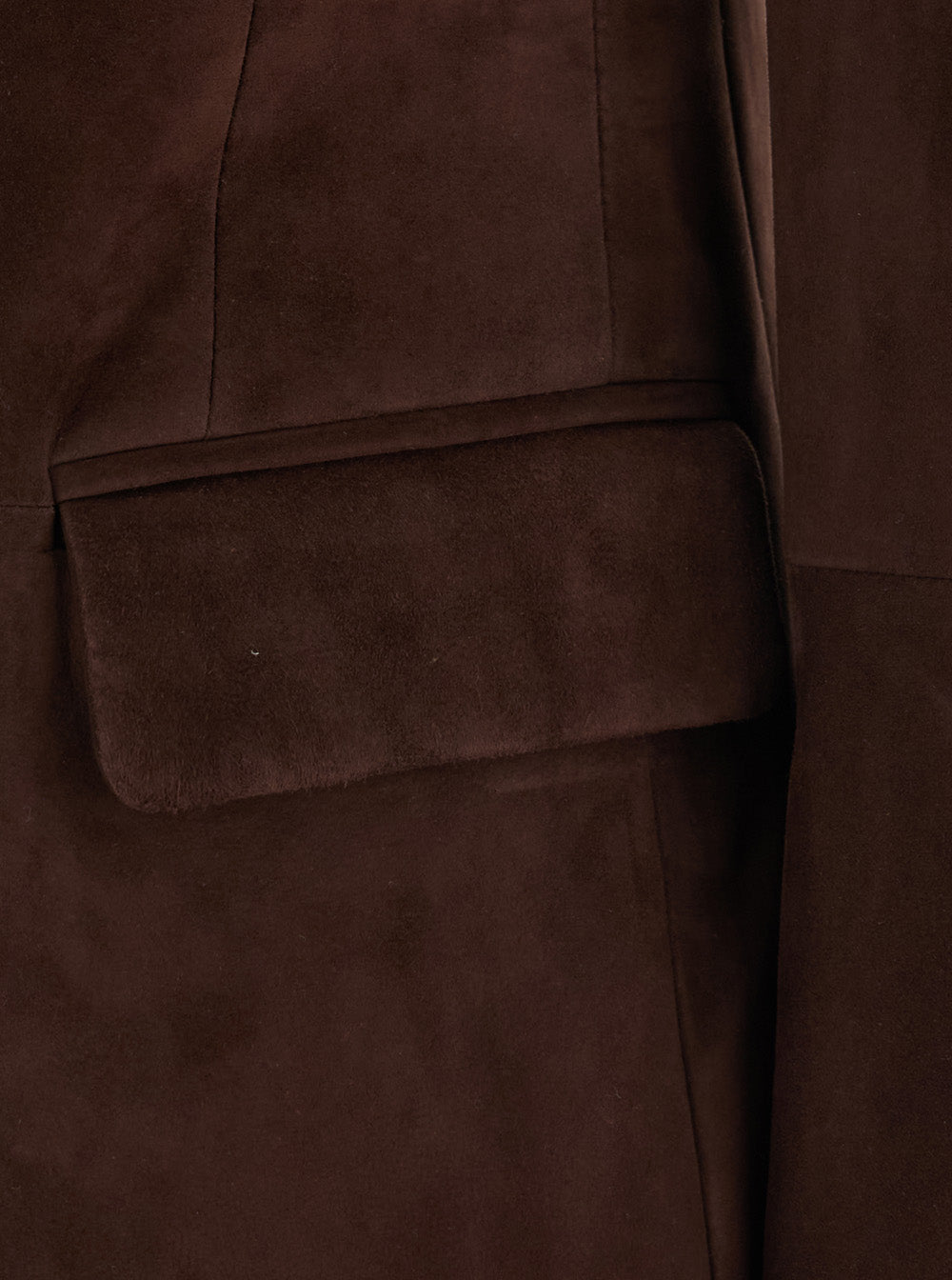 Brunello Cucinelli Women Brown Single-Breasted Jacket With Peak Revers In Suede For Women BRUNELLO CUCINELLI