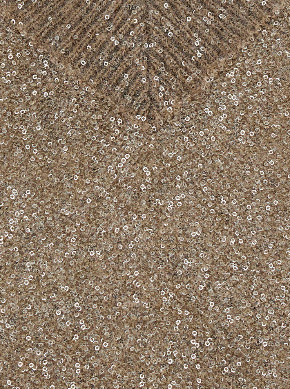 Brunello Cucinelli Women Beige V-Neck Sweater With Knit Design In Blend Wool For Women BRUNELLO CUCINELLI