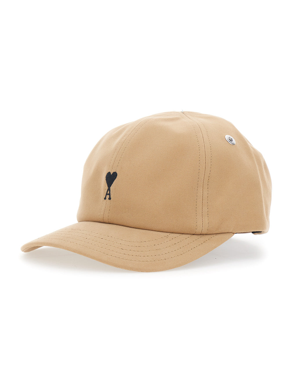 Ami Paris Men Quota Hat With Ami De Coeur Embroidery In Beige Tech Fabric Unisex AMI PARIS